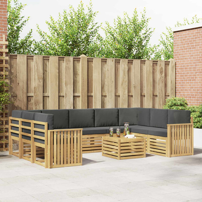 Set de canapele de exterior 10 pcs Alb și antracit WALTI