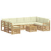 Set de canapele de exterior 10 pcs Alb și crem 59 x 59 x 37 cm - WALTI WALTI