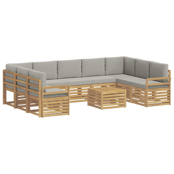 Set de canapele de exterior 10 pcs Alb și gri deschis - WALTI WALTI