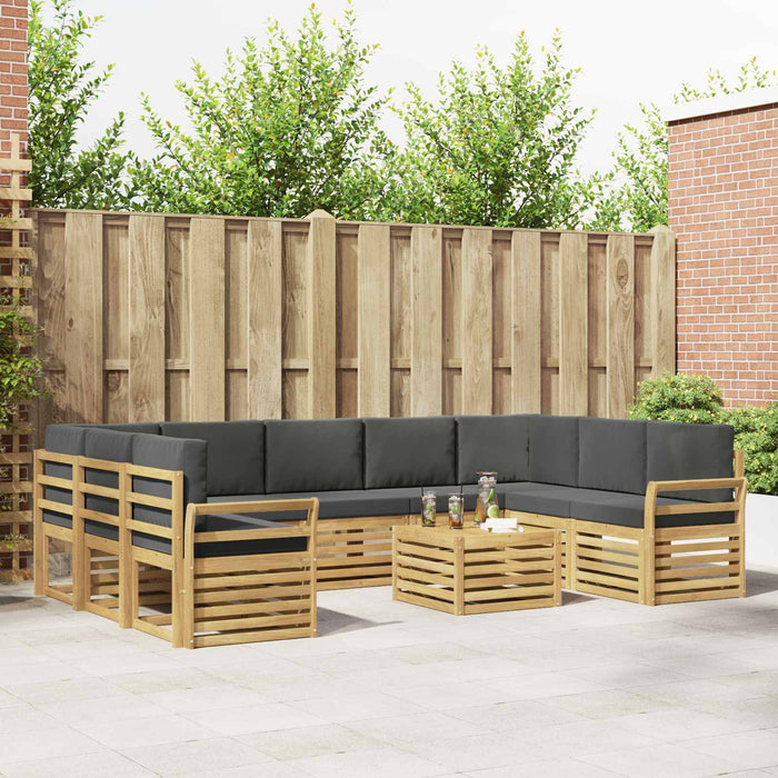 Set de canapele de exterior 10 pcs Alb și antracit WALTI