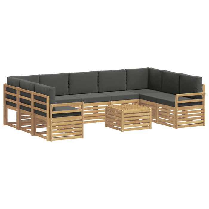 Set de canapele de exterior 10 pcs Alb și antracit WALTI
