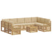 Set de canapele de exterior 10 pcs Alb și Bej 59 x 59 x 37 cm - WALTI WALTI
