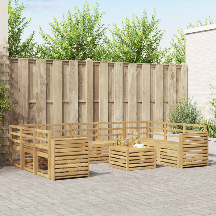 Set de canapele de exterior 10 pcs Alb 59 x 59 x 37 cm WALTI