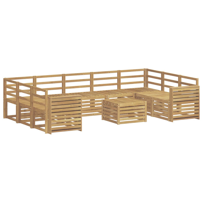 Set de canapele de exterior 10 pcs Alb 59 x 59 x 37 cm WALTI