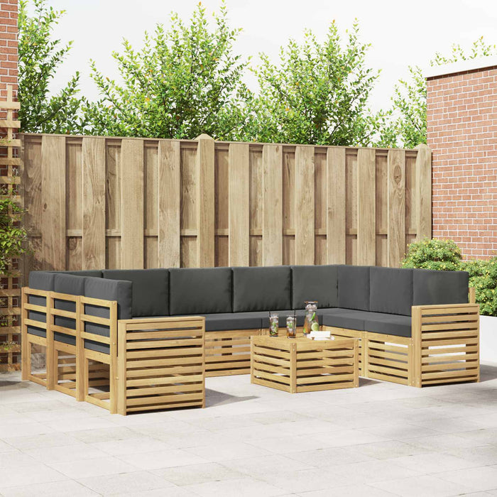 Set de canapele de exterior 10 pcs Alb și antracit WALTI