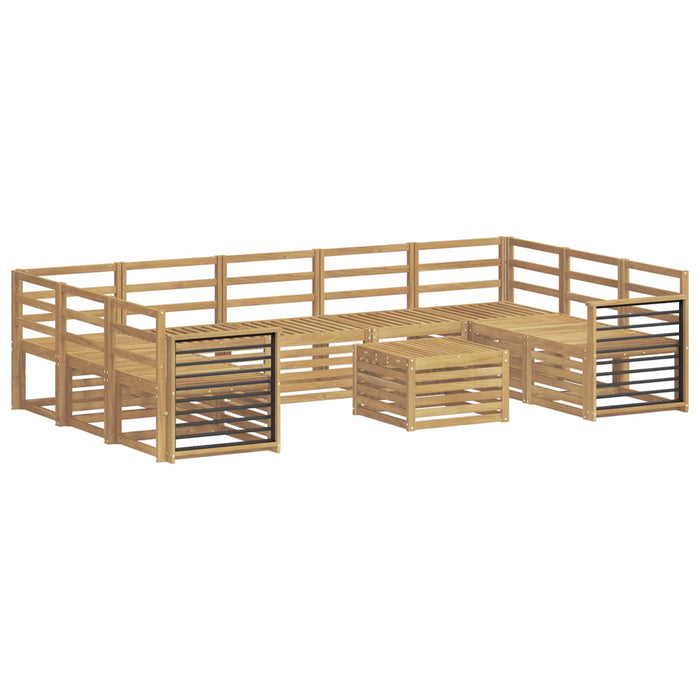 Set de canapele de exterior 10 pcs Alb 59 x 59 x 37 cm WALTI
