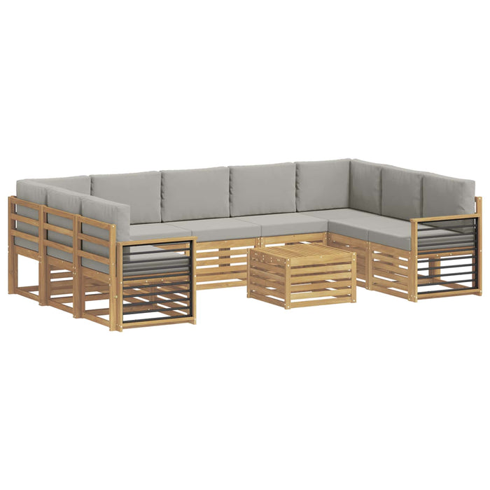 Seturi de canapele 10 pcs Alb și gri deschis 59 x 59 x 37 cm WALTI