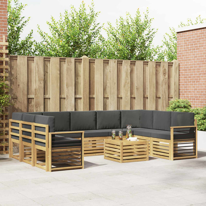 Set de canapele de exterior 8 pcs Alb și Antracit WALTI