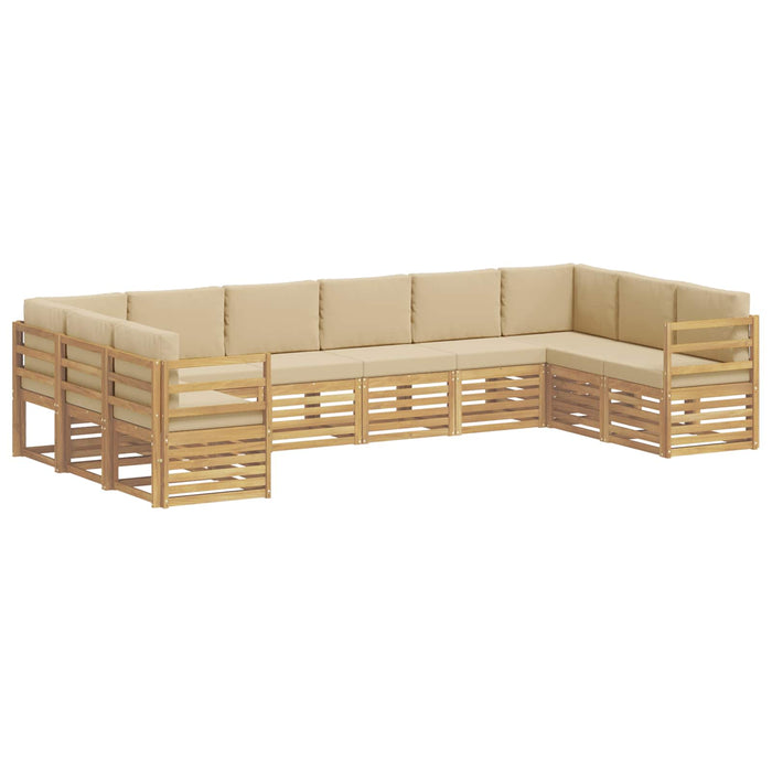 Set canapea sectională 10 pcs Alb și Bej 363 x 185,5 x 73 cm WALTI