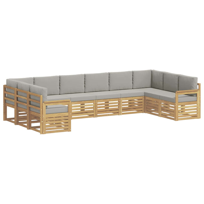 Set de canapele de exterior 7 pcs Alb și gri deschis WALTI