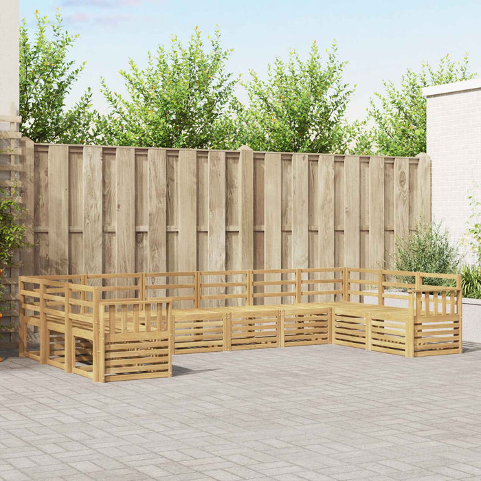 Set de canapele de exterior 10 pcs Alb 363 x 187,5 x 73 cm WALTI