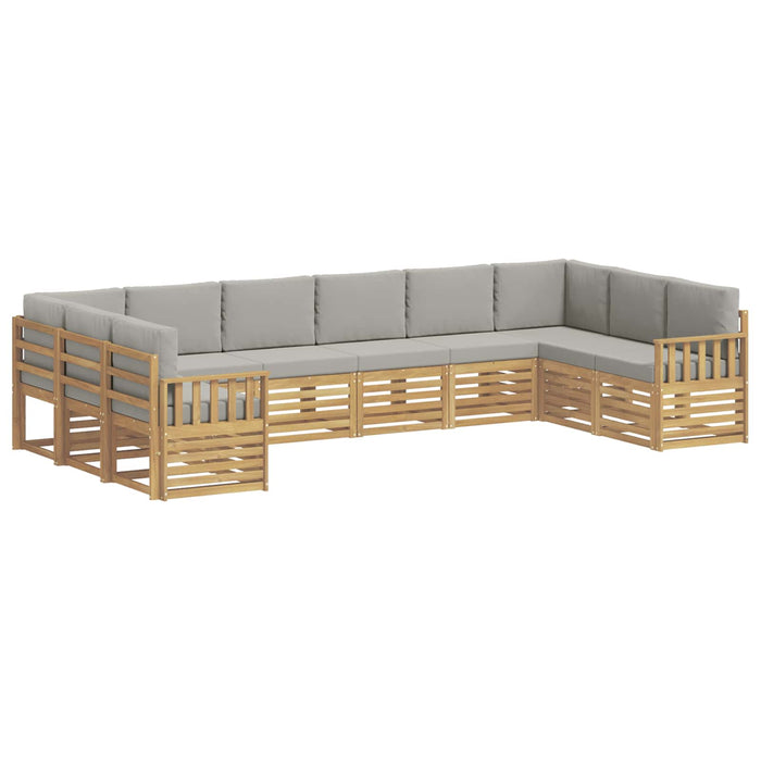 Set de canapele de exterior 7 pcs Alb și gri deschis WALTI