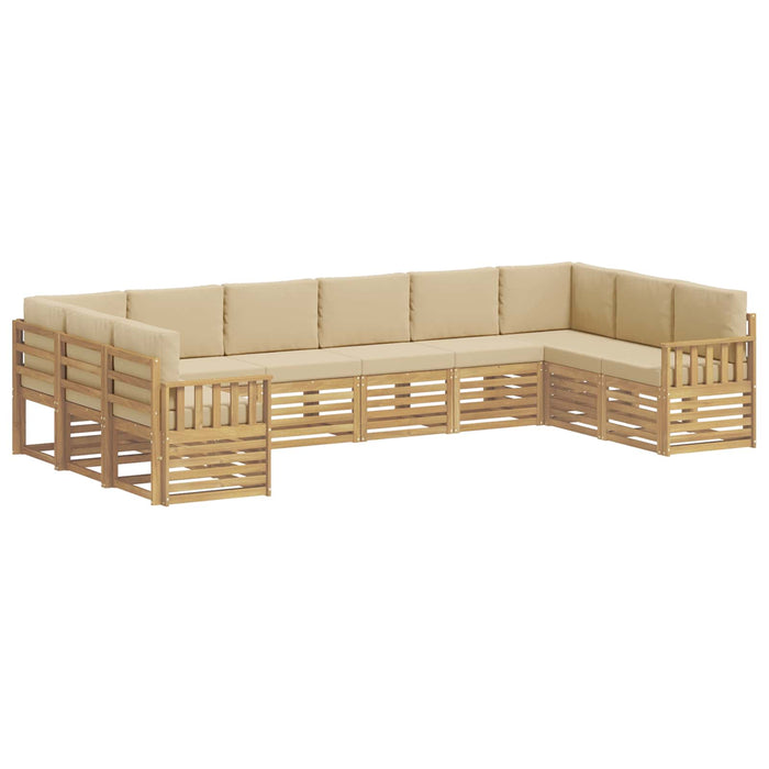 Set de canapele de exterior 7 pcs Alb și Bej WALTI