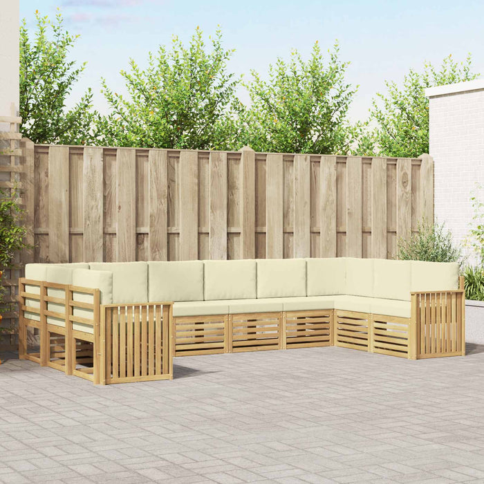 Set de canapele de exterior 10 pcs Alb și crem - WALTI WALTI