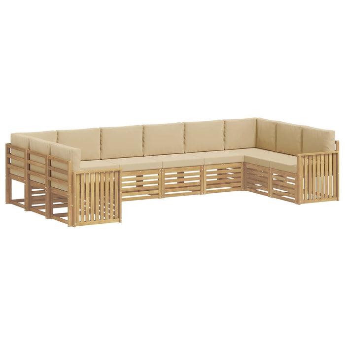 Set de canapele de exterior 10 pcs Alb și Bej - WALTI WALTI