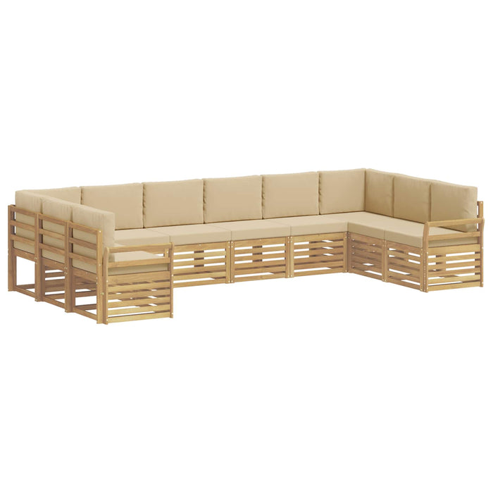 Set de canapele de exterior 10 pcs Alb și Bej 363 x 190 x 73 cm - WALTI WALTI
