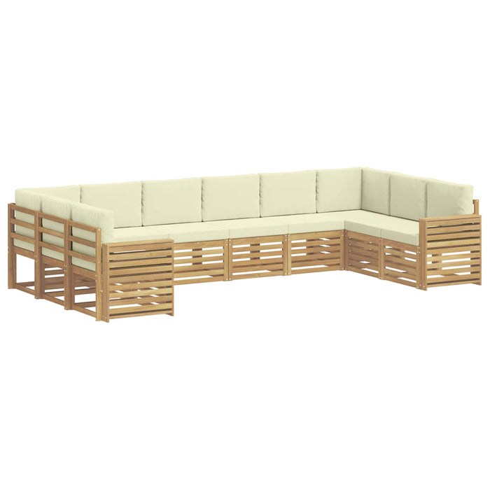Set de canapele de exterior 10 pcs Alb și crem - WALTI WALTI