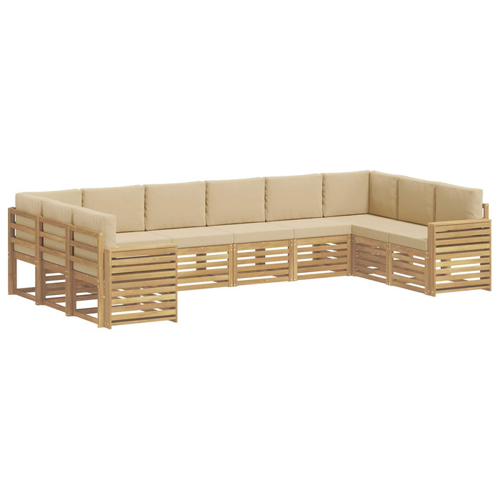 Set de canapele de exterior 10 pcs Alb și Bej - WALTI WALTI