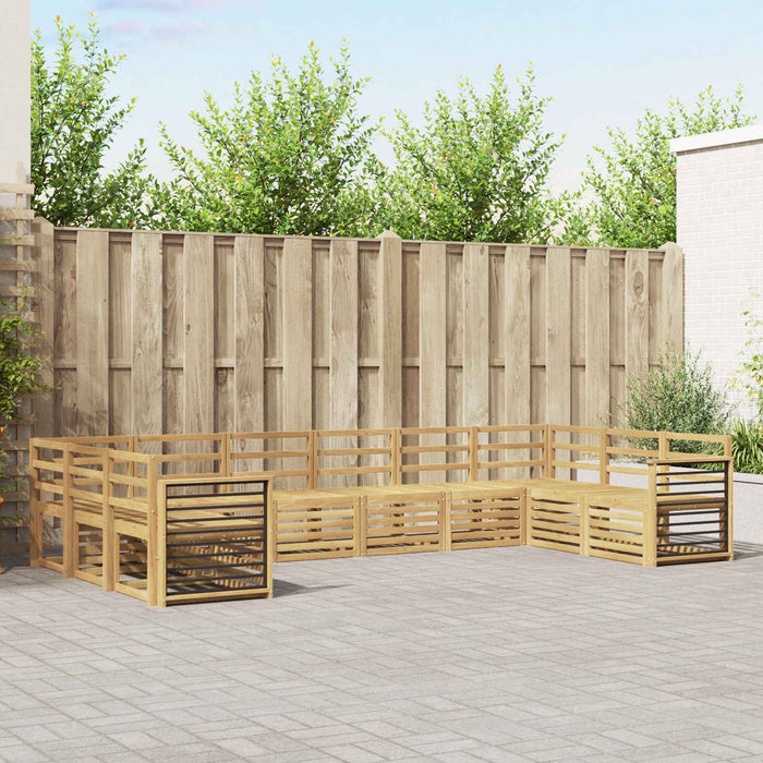 Set de canapele de exterior 10 pcs Alb 363 x 187,5 x 73 cm WALTI