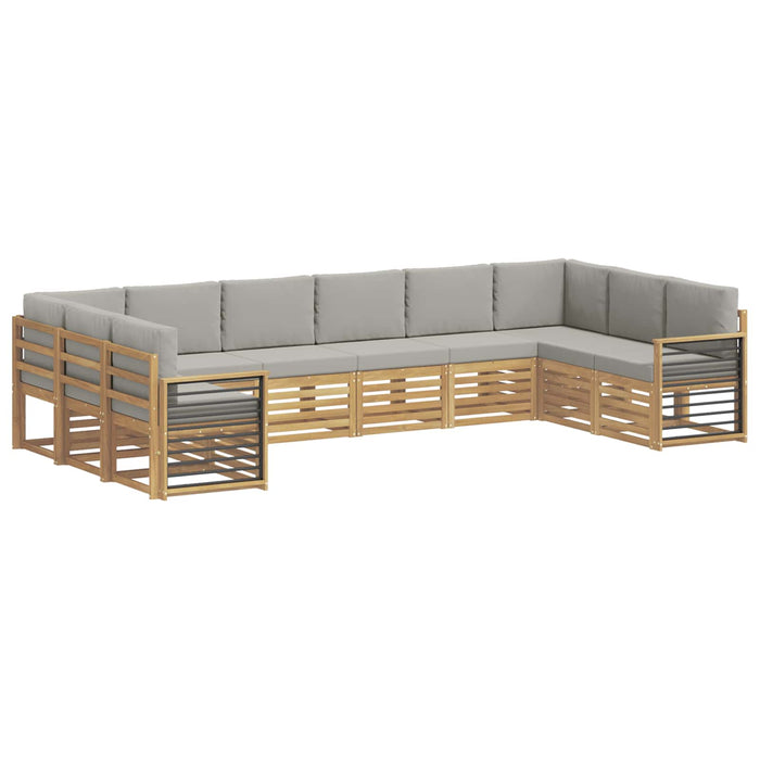 Set canapea sectională 10 pcs Alb și gri deschis WALTI