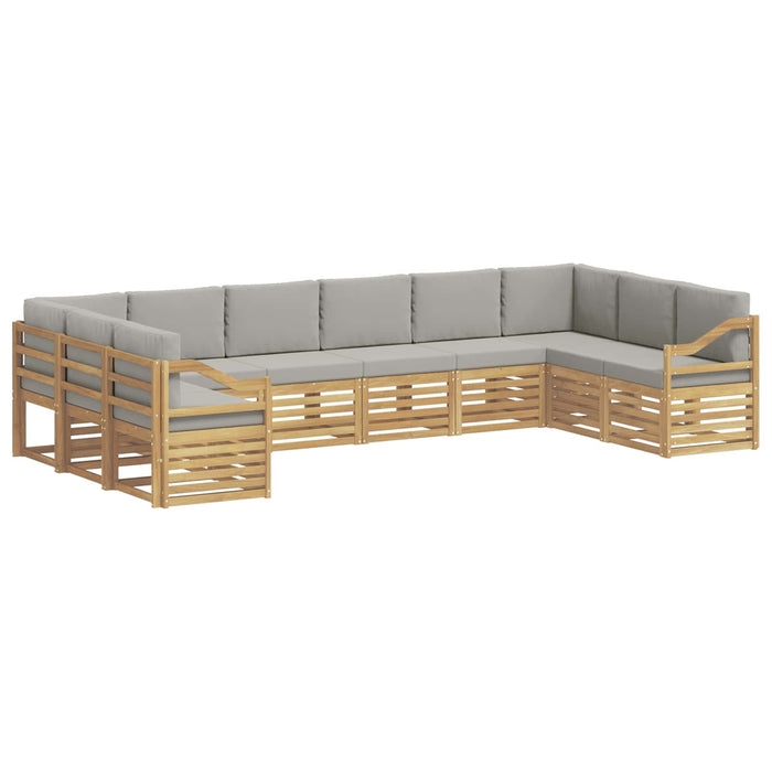 Set canapea sectională 10 pcs Alb și gri deschis WALTI