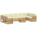 Set de canapele de exterior 11 pcs Alb și crem 59 x 59 x 37 cm - WALTI WALTI