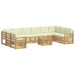 Set de canapele de exterior 11 pcs Alb și crem 59 x 59 x 37 cm - WALTI WALTI
