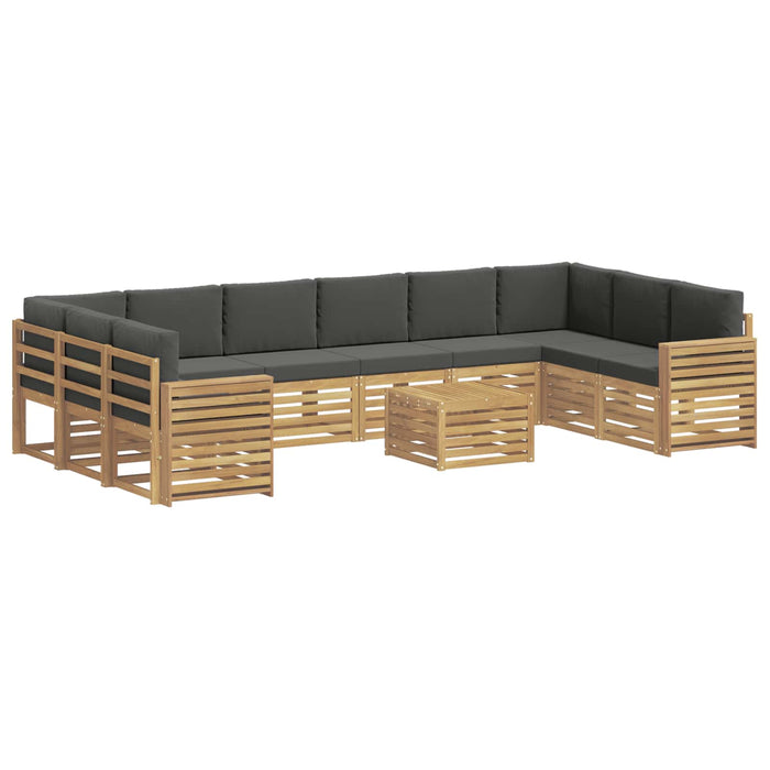 Set de canapele de exterior 11 pcs Alb și antracit WALTI