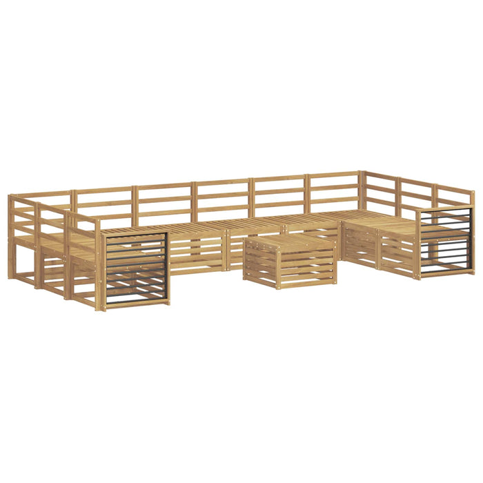 Set de canapele de exterior 11 pcs Alb 59 x 59 x 37 cm WALTI