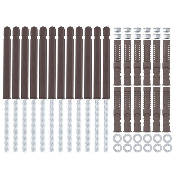 Suporturi pentru rafturi flotante 12 pcs Bej Ø10 x 170 mm Oțel - WALTI WALTI