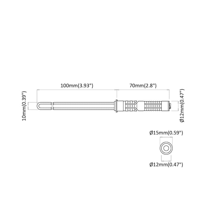 Suporturi pentru rafturi flotante 12 pcs Bej Ø10 x 170 mm Oțel - WALTI WALTI