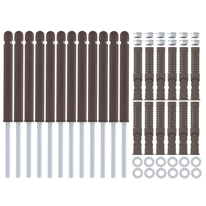 Suporturi pentru rafturi flotante 12 pcs Bej Ø12 x 190 mm Oțel - WALTI WALTI