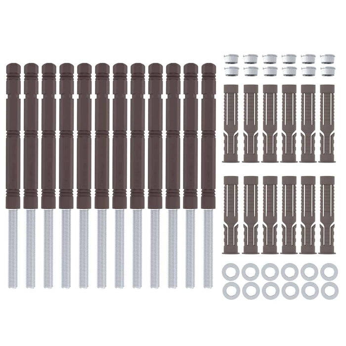 Suporturi pentru rafturi flotante 12 pcs Bej Ø14 x 210 mm Oțel - WALTI WALTI