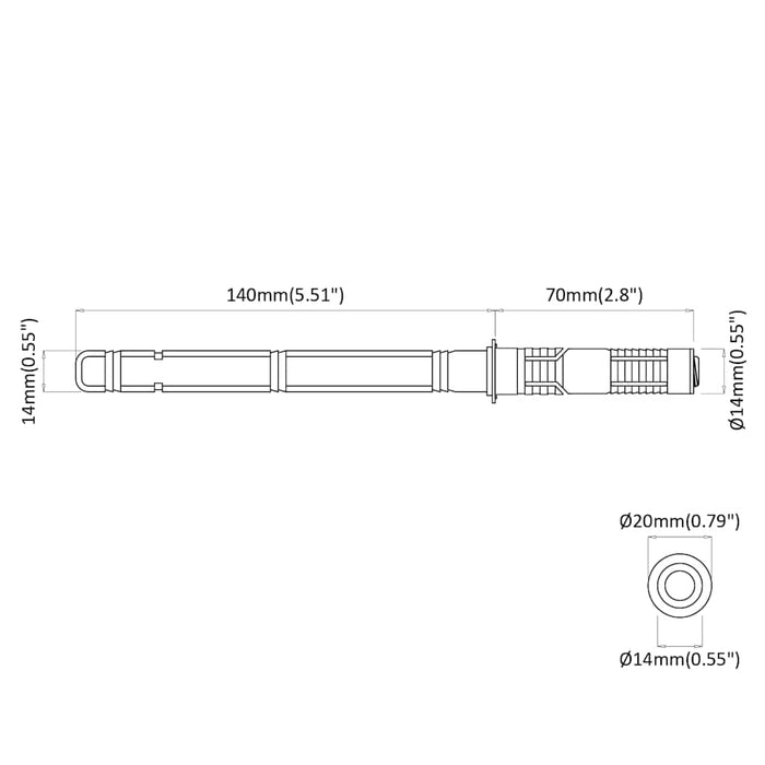 Suporturi pentru rafturi flotante 12 pcs Bej Ø14 x 210 mm Oțel - WALTI WALTI