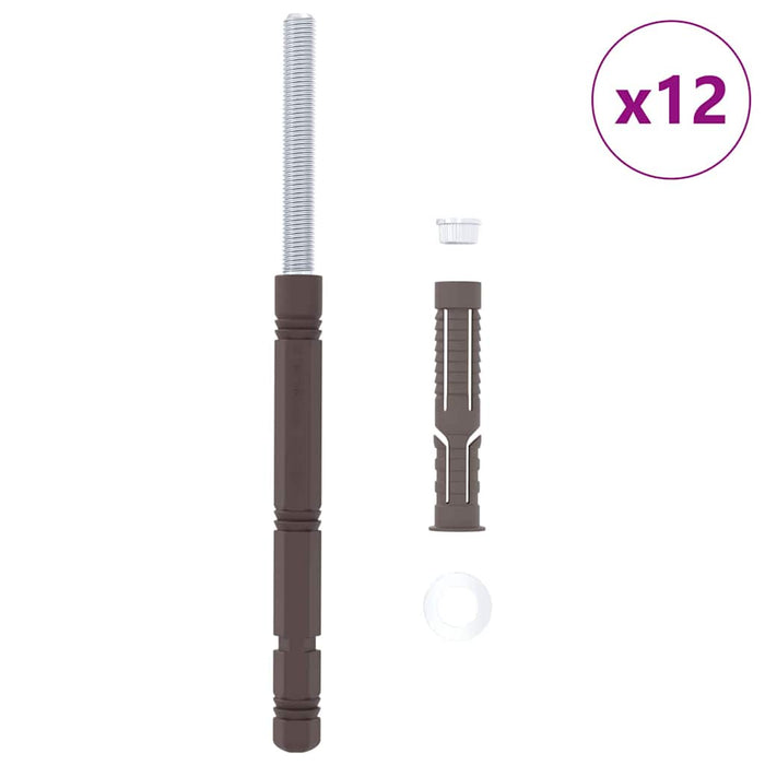 Suporturi pentru rafturi flotante 12 pcs Bej Ø14 x 210 mm Oțel - WALTI WALTI
