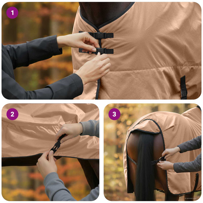 Pătură pentru cai Cappuccino 145 cm Poliester - WALTI WALTI