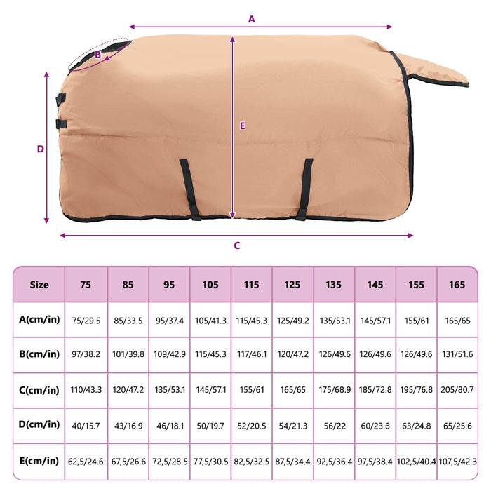 Pătură pentru cai Cappuccino 145 cm Poliester - WALTI WALTI