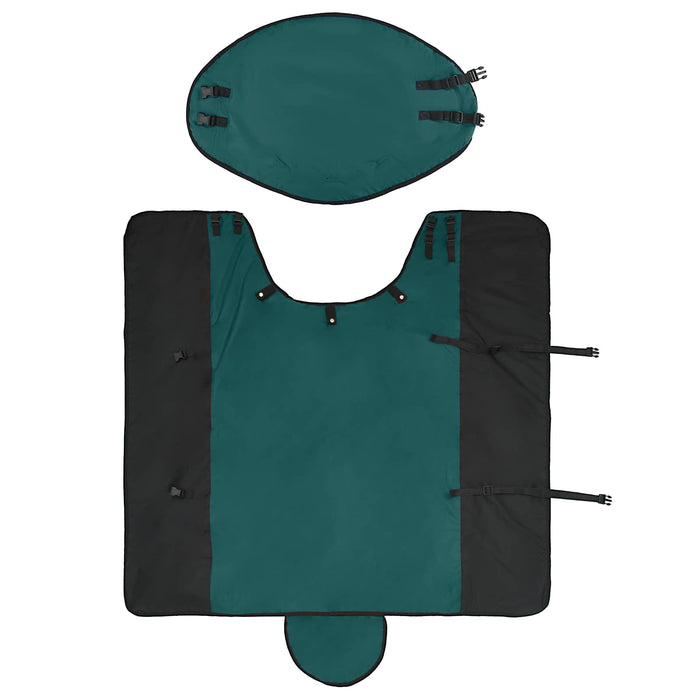 Pătură pentru cai Verde închis și negru 125 cm Poliester - WALTI WALTI