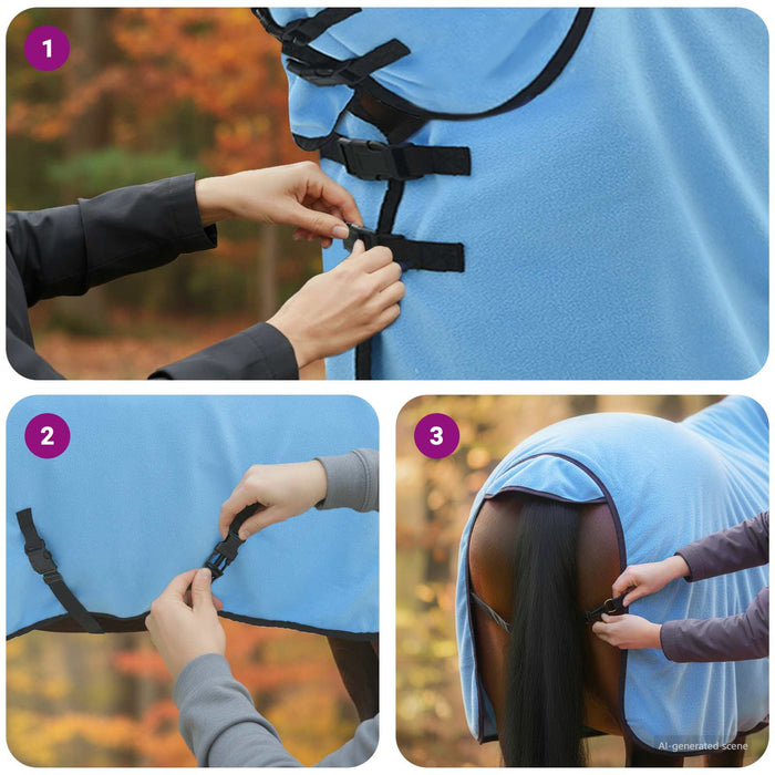 Pătură pentru cai Aqua complet Poliester - WALTI WALTI