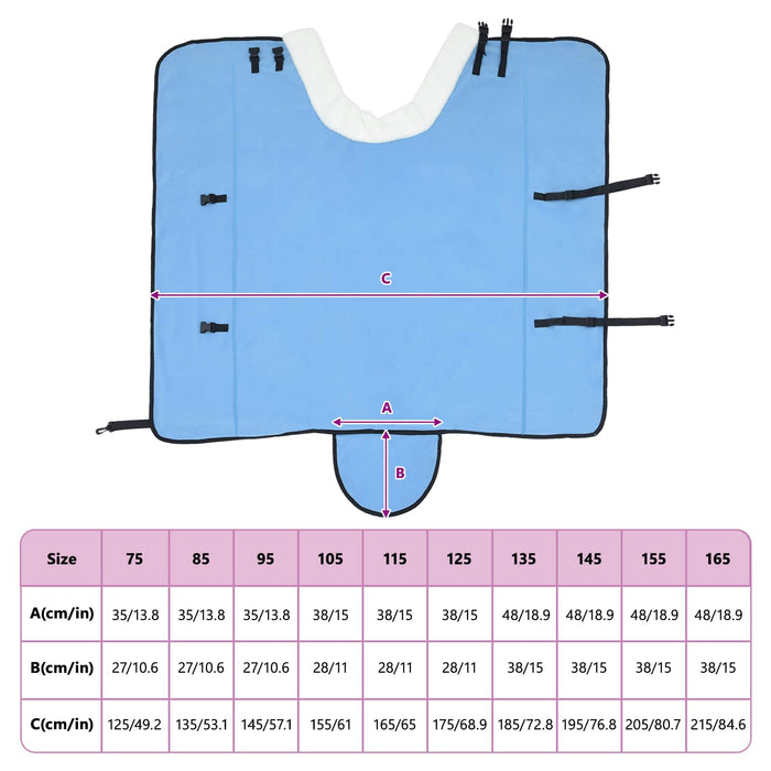 Pătură pentru cai Aqua complet 135 cm Fleece polar - WALTI WALTI