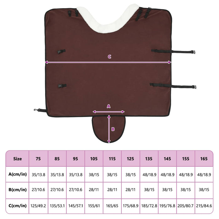 Pătură pentru cai Maro Întunecat Complet 85 cm Fleece polar - WALTI WALTI