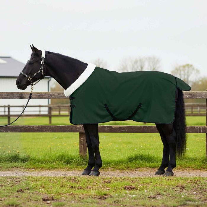 Pătură pentru cai Verde închis complet 75 cm Fleece polar - WALTI WALTI