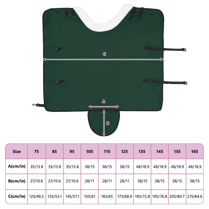Pătură pentru cai Verde închis complet 95 cm Fleece polar - WALTI WALTI