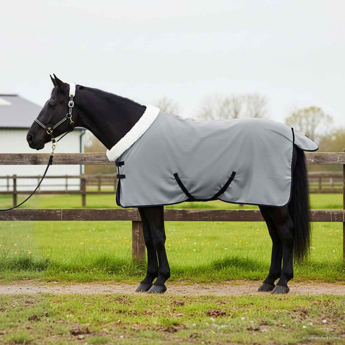 Pătură pentru cai Verde închis complet 95 cm Fleece polar - WALTI WALTI