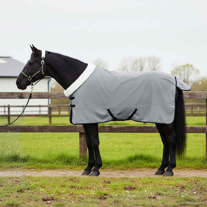 Pătură pentru cai Verde închis complet 135 cm Fleece polar - WALTI WALTI