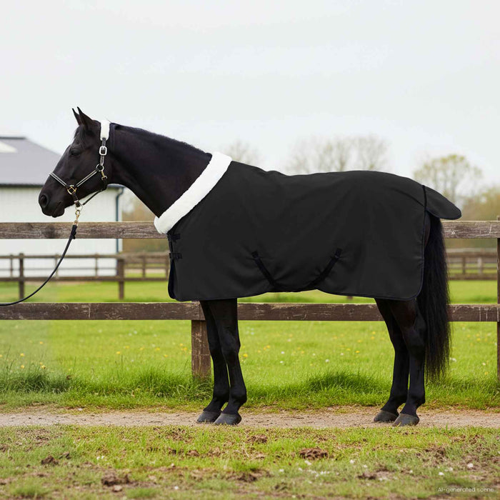 Pătură pentru cai Negru 105 cm Fleece polar - WALTI WALTI