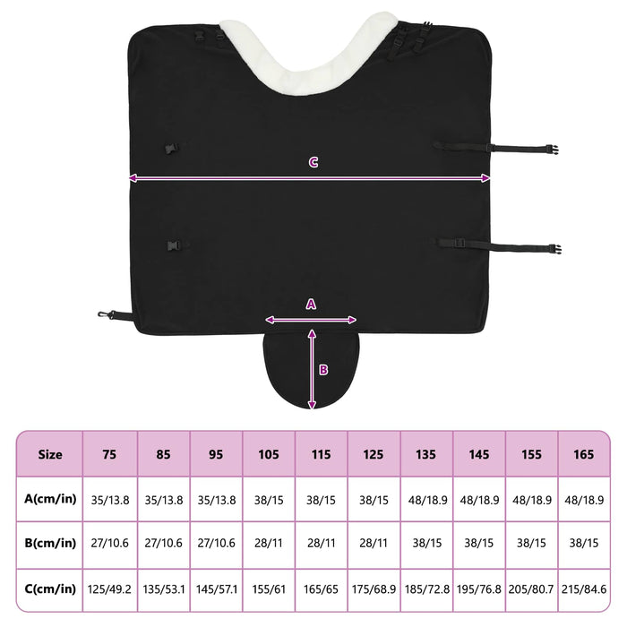 Pătură pentru cai Negru 115 cm Fleece polar - WALTI WALTI