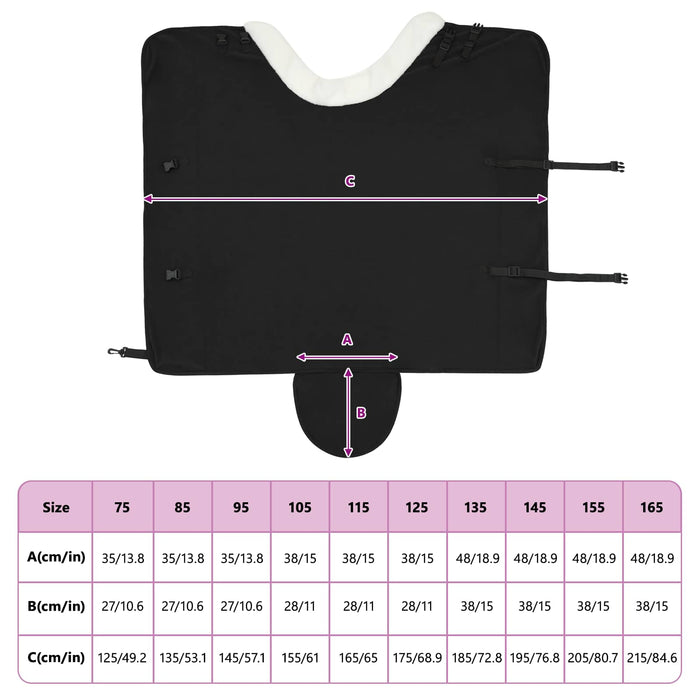 Pătură pentru cai Negru 135 cm Fleece polar - WALTI WALTI