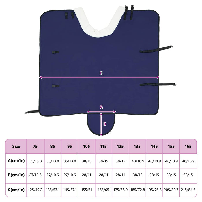Pătură pentru cai Albastru marin 95 cm Fleece polar - WALTI WALTI