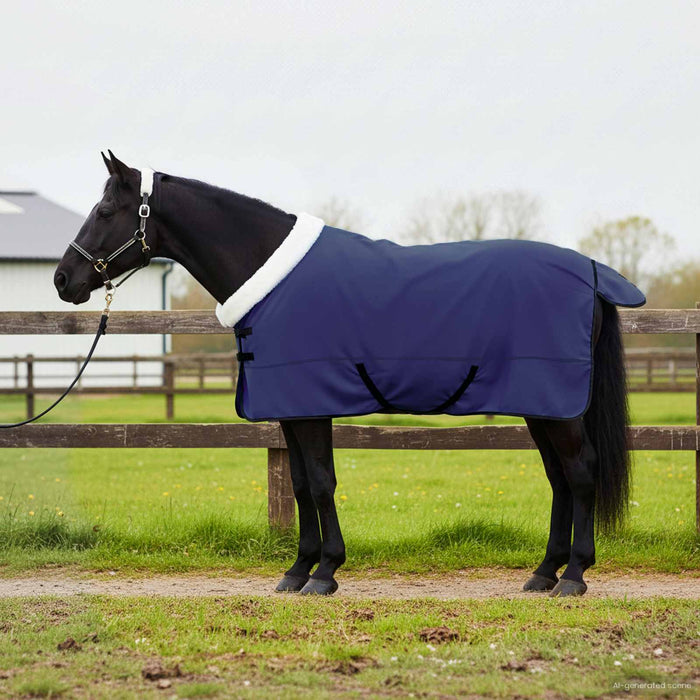 Pătură pentru cai Albastru marin 135 cm Fleece polar - WALTI WALTI